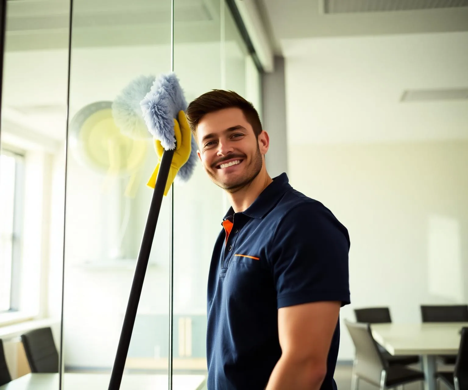 JLA professional cleaning a bright Central Florida space